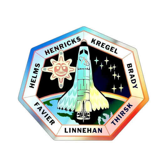 STS 78 (NASA) Holographic STICKER Die-Cut Vinyl Decal 6 Inch Holographic - The Sticker Space