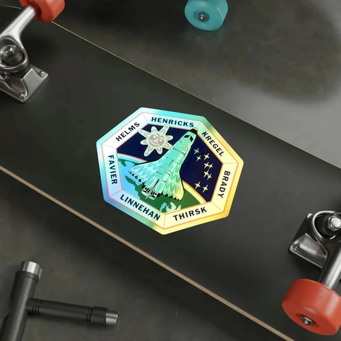 STS 78 (NASA) Holographic STICKER Die-Cut Vinyl Decal - The Sticker Space