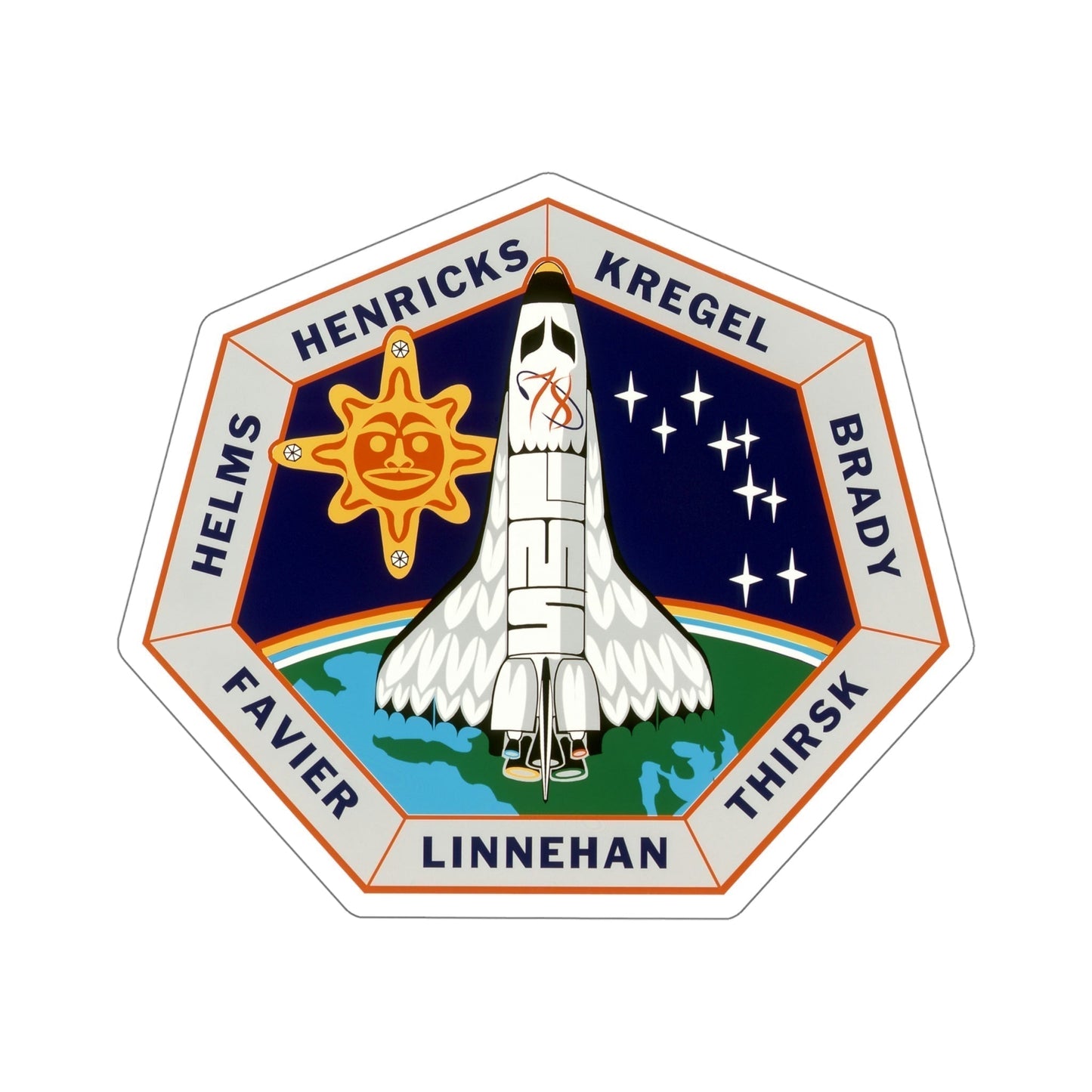 STS 78 Patch NASA STICKER Vinyl Die-Cut Decal-6 Inch-The Sticker Space