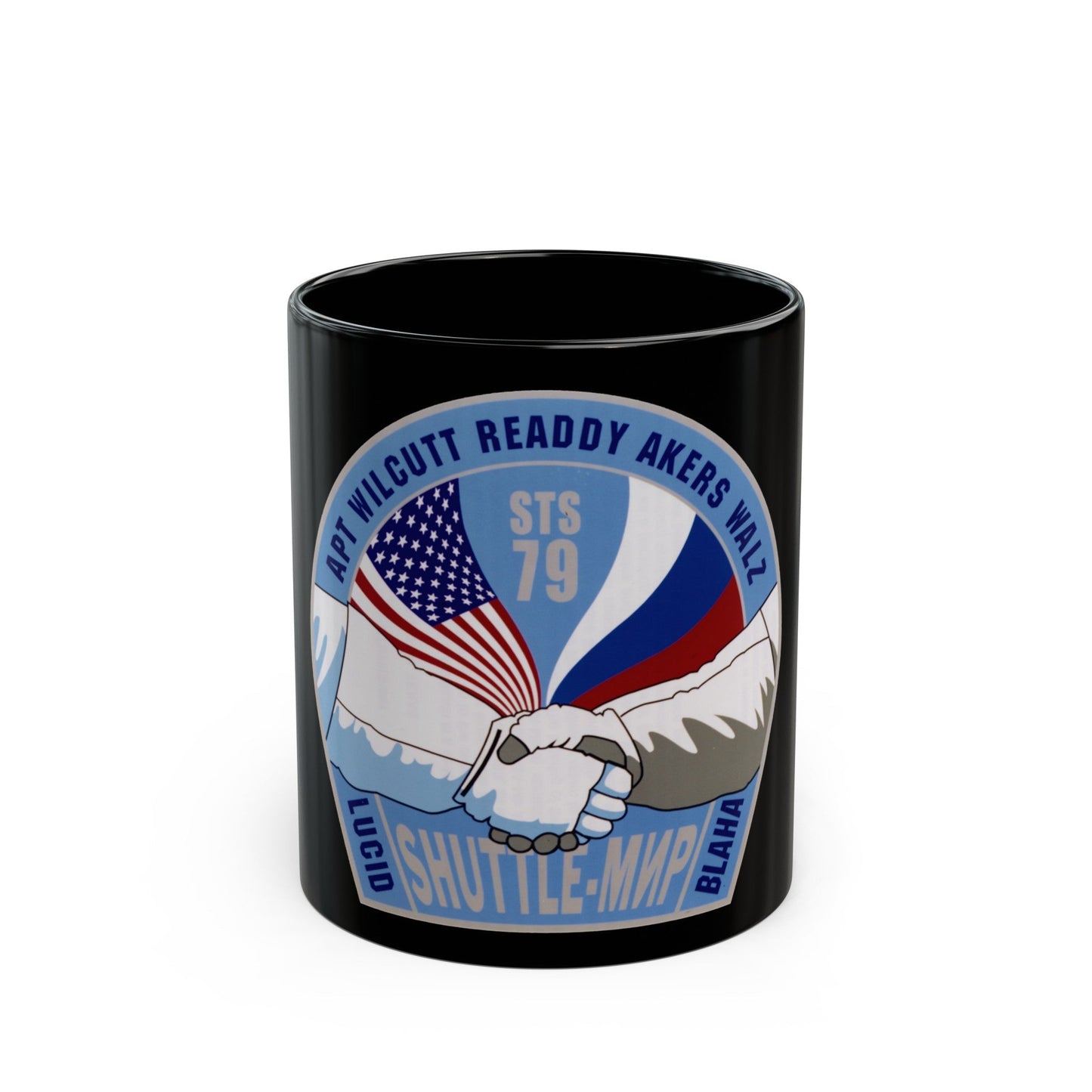 STS 79 (NASA) Black Coffee Mug-11oz-The Sticker Space