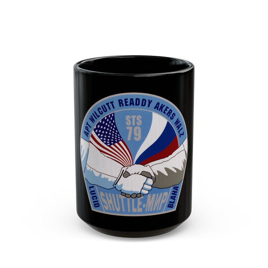 STS 79 (NASA) Black Coffee Mug-15oz-The Sticker Space