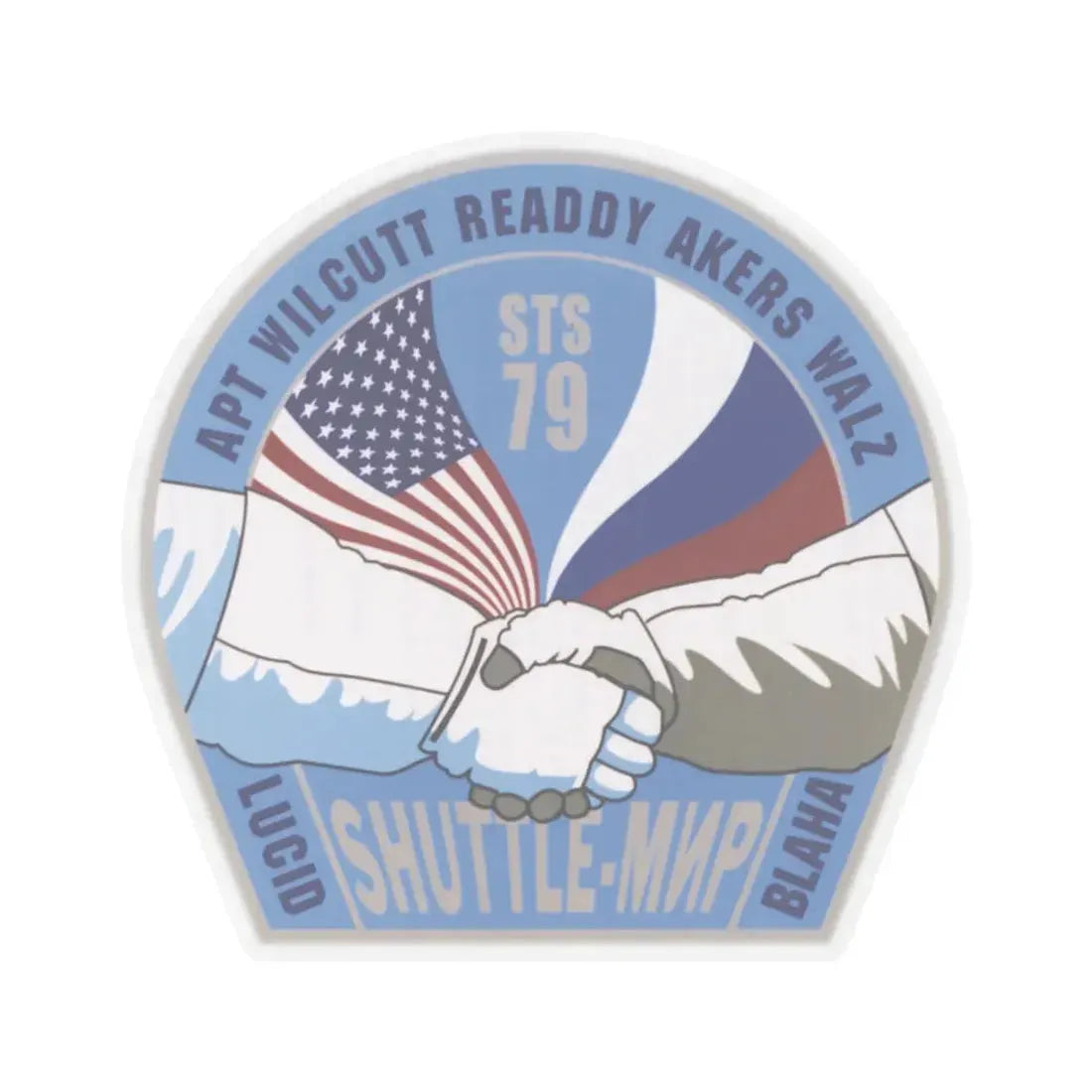 STS 79 (NASA) STICKER Vinyl Kiss-Cut Decal 2 Inch Transparent - The Sticker Space