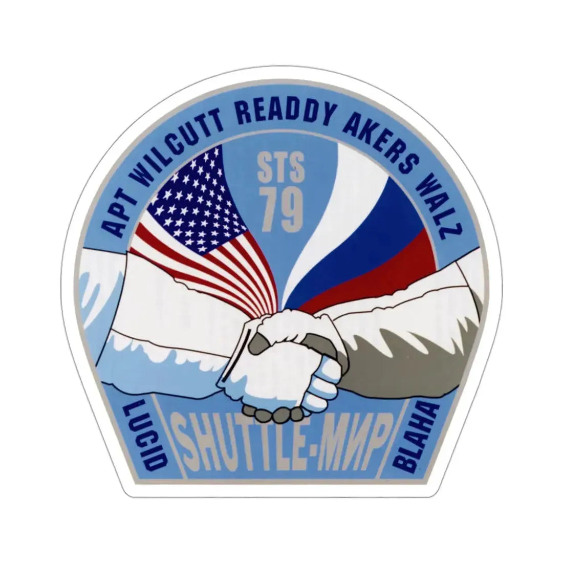 STS 79 Patch NASA STICKER Vinyl Die-Cut Decal 3 Inch - The Sticker Space