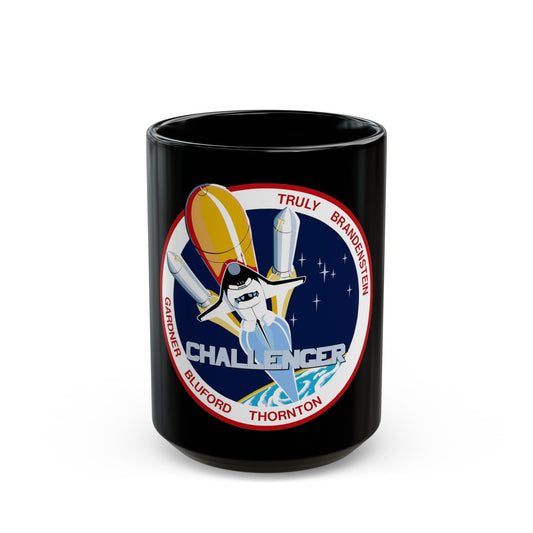 STS 8 (NASA) Black Coffee Mug-15oz-The Sticker Space