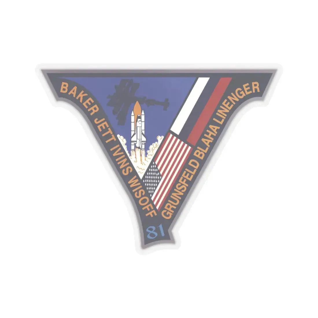 STS 81 (NASA) STICKER Vinyl Kiss-Cut Decal 3 Inch Transparent - The Sticker Space