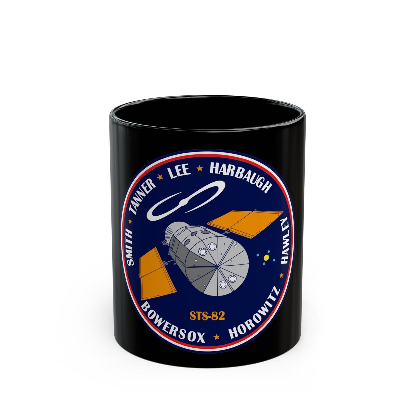 STS 82 (NASA) Black Coffee Mug-11oz-The Sticker Space