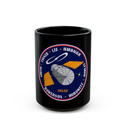 STS 82 (NASA) Black Coffee Mug-15oz-The Sticker Space