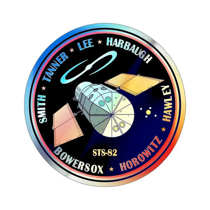 STS 82 (NASA) Holographic STICKER Die-Cut Vinyl Decal 6 Inch Holographic - The Sticker Space