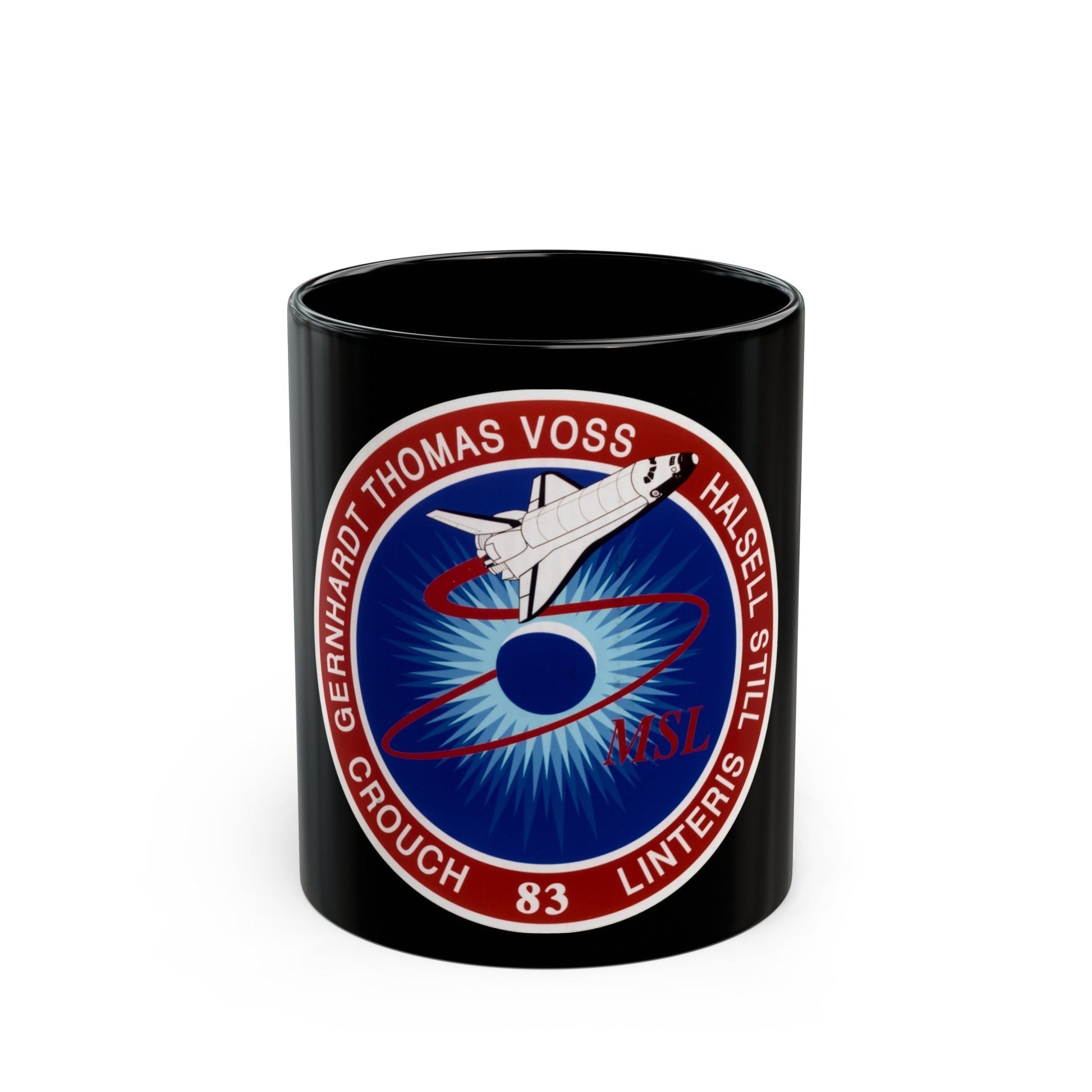 STS 83 (NASA) Black Coffee Mug-11oz-The Sticker Space