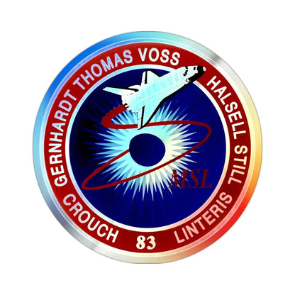 STS 83 (NASA) Holographic STICKER Die-Cut Vinyl Decal 2 Inch Holographic - The Sticker Space