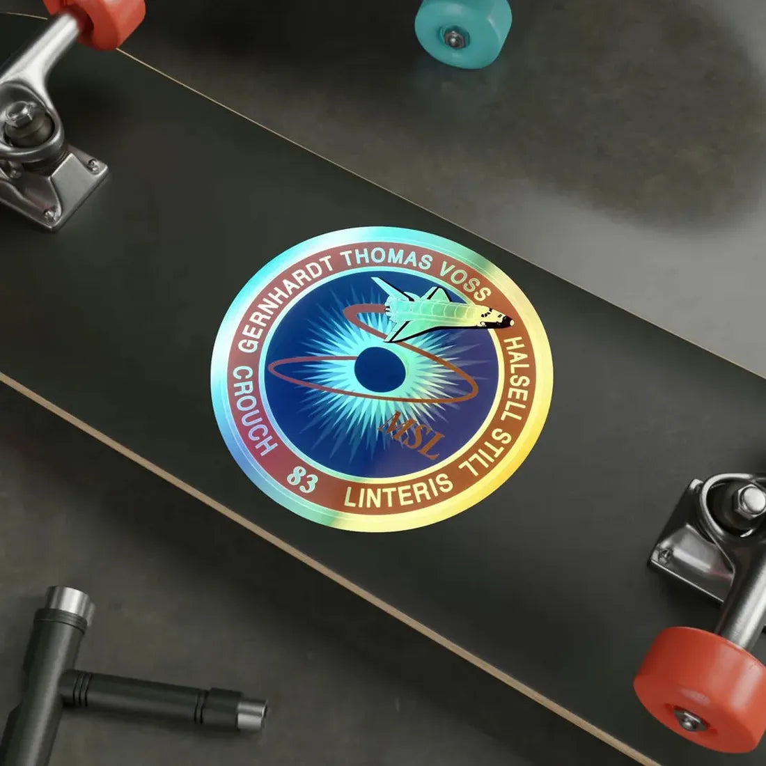 STS 83 (NASA) Holographic STICKER Die-Cut Vinyl Decal - The Sticker Space