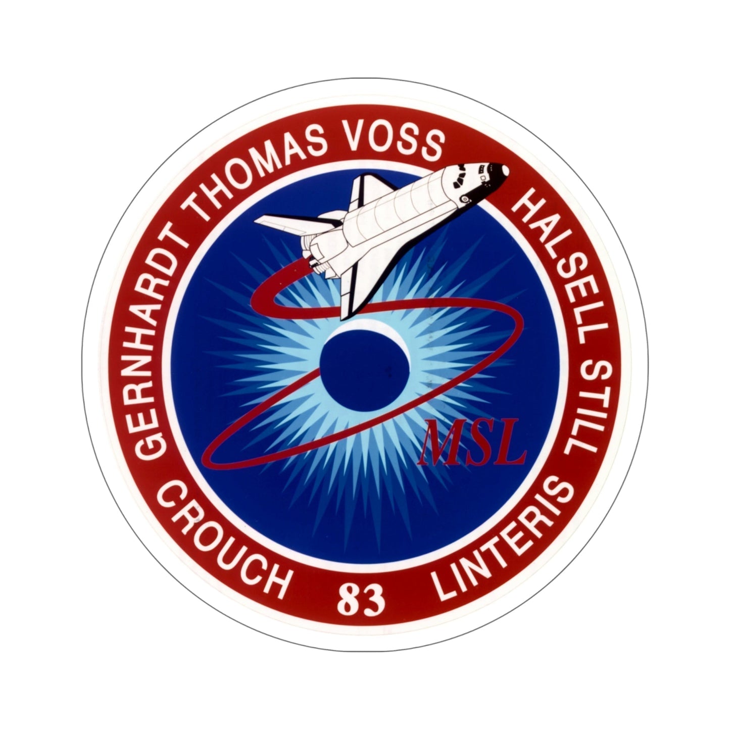 STS 83 Patch NASA STICKER Vinyl Die-Cut Decal-6 Inch-The Sticker Space