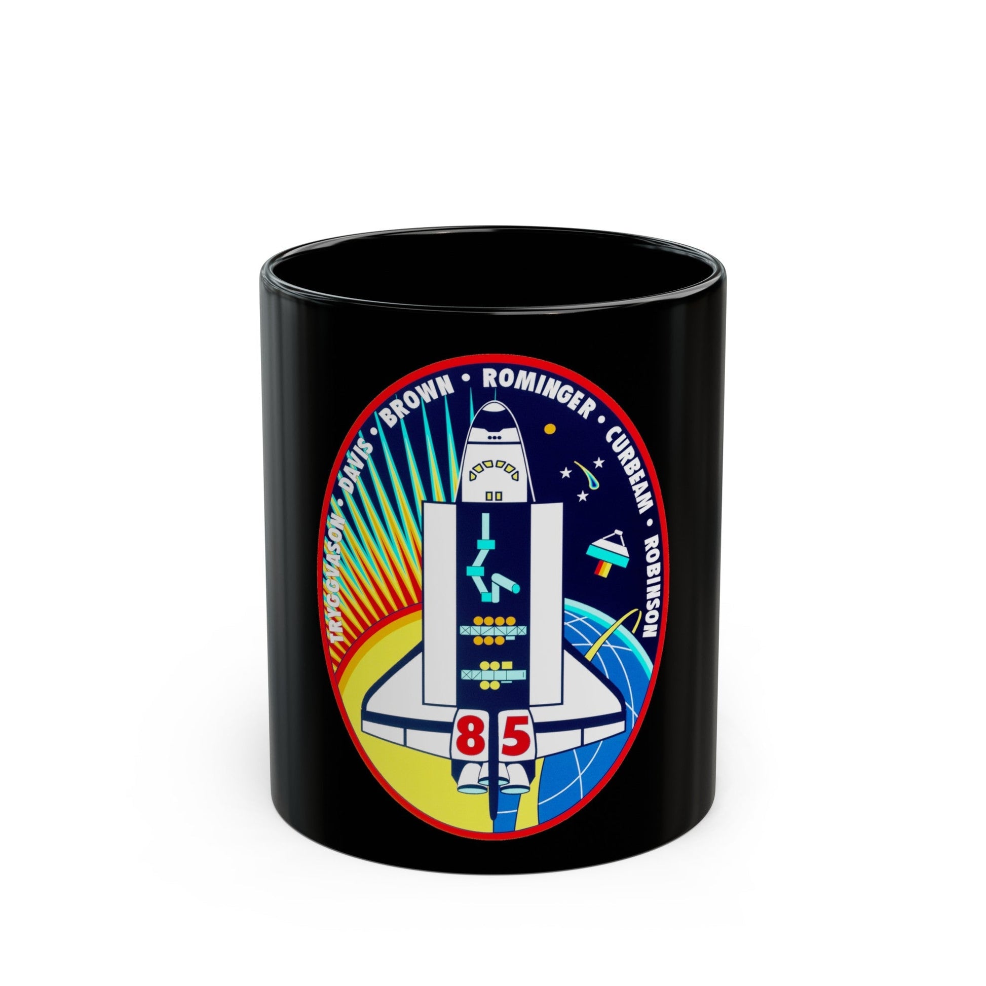 STS 85 (NASA) Black Coffee Mug-11oz-The Sticker Space