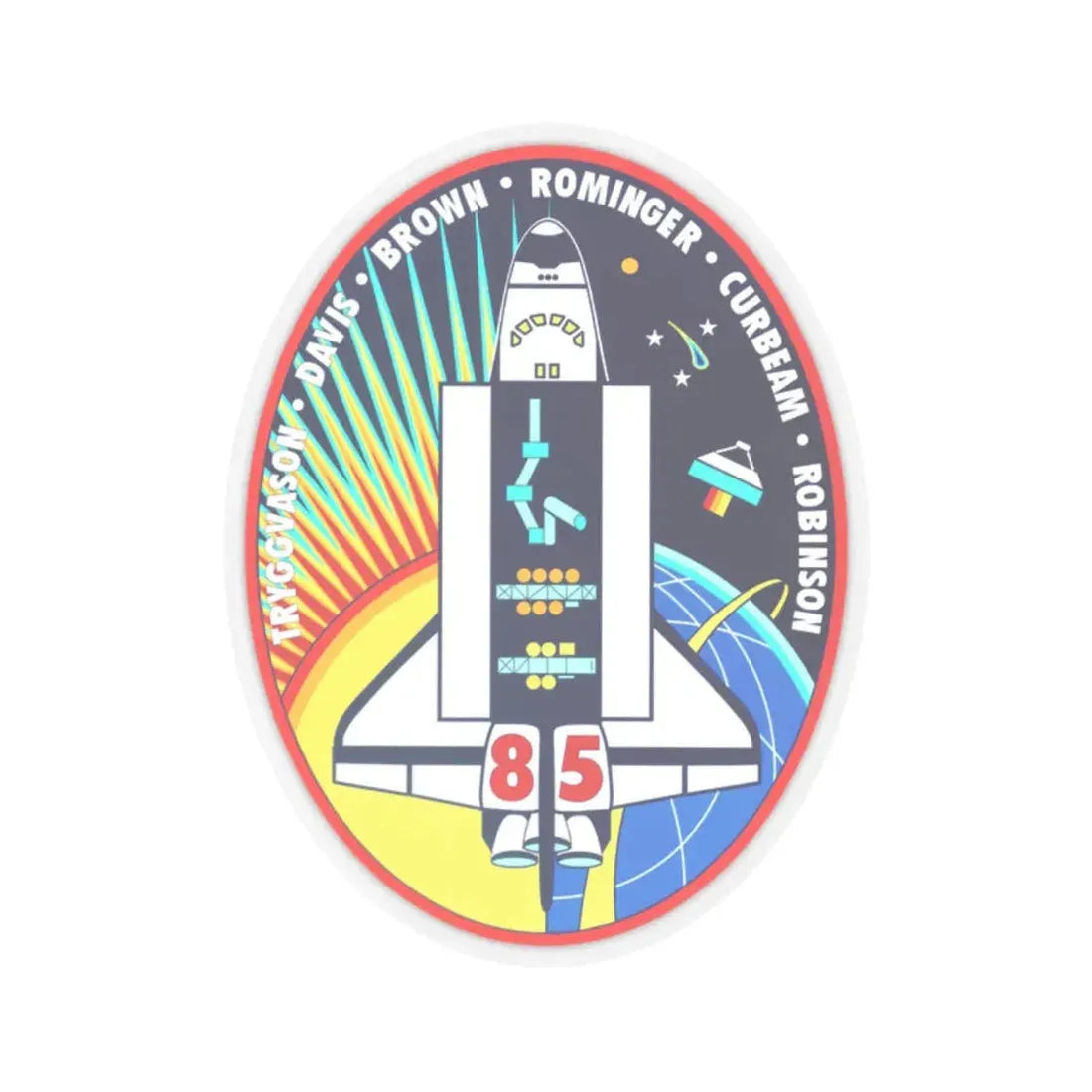 STS 85 (NASA) STICKER Vinyl Kiss-Cut Decal 2 Inch Transparent - The Sticker Space