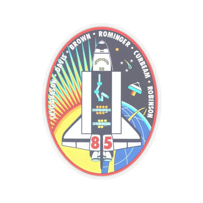 STS 85 (NASA) STICKER Vinyl Kiss-Cut Decal 2 Inch Transparent - The Sticker Space