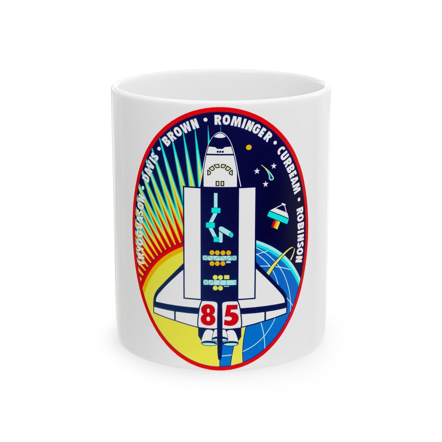 STS 85 (NASA) White Coffee Mug-11oz-The Sticker Space