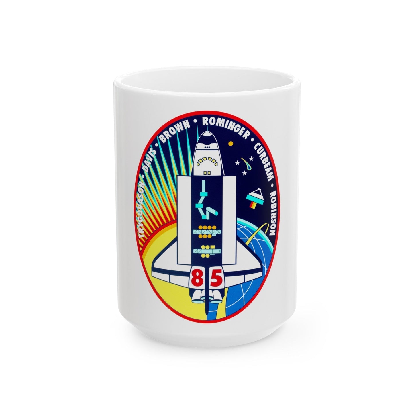 STS 85 (NASA) White Coffee Mug-15oz-The Sticker Space