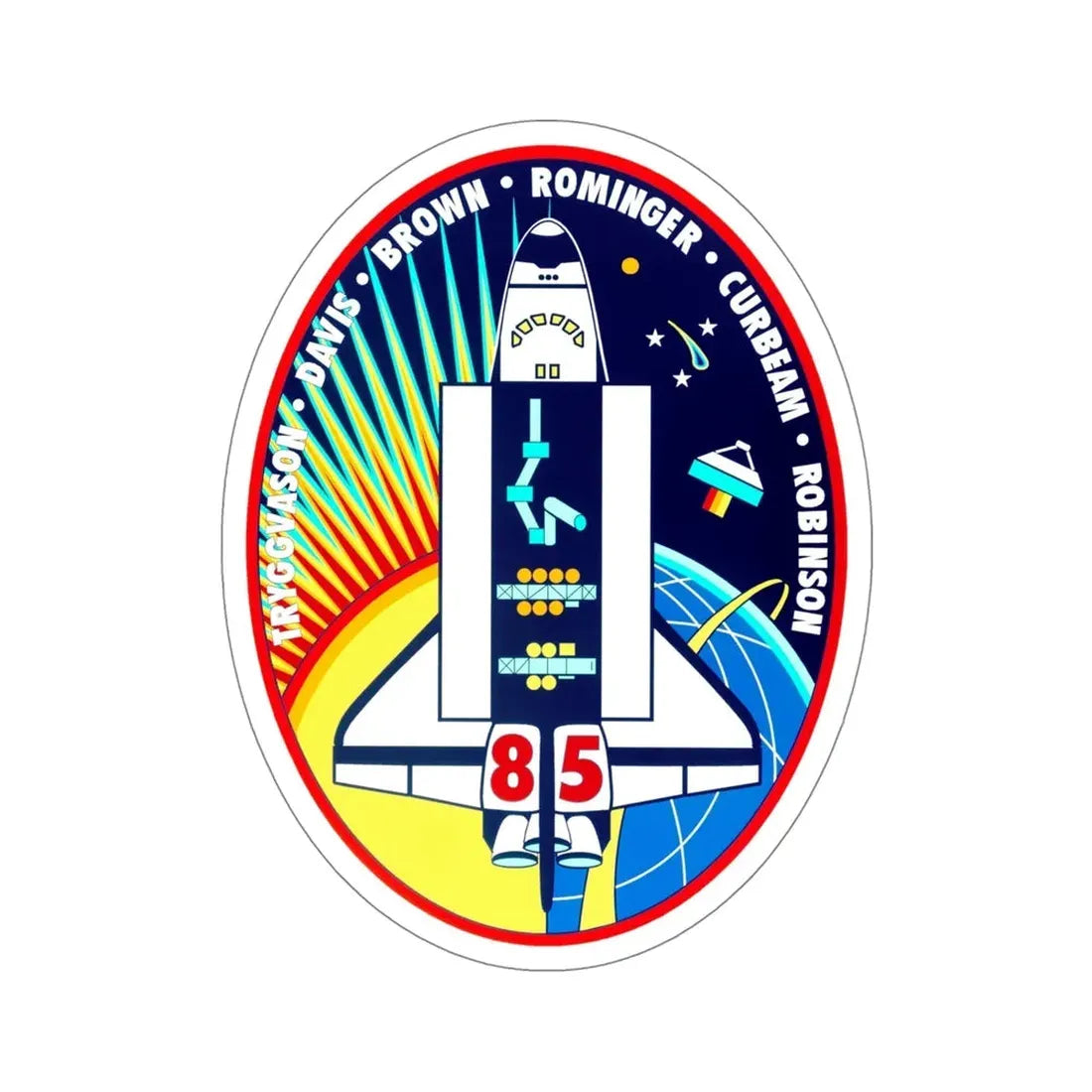 STS 85 Patch NASA STICKER Vinyl Die-Cut Decal 5 Inch - The Sticker Space