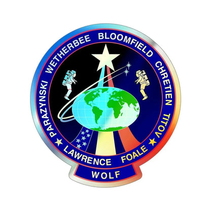 STS 86 (NASA) Holographic STICKER Die-Cut Vinyl Decal 4 Inch Holographic - The Sticker Space