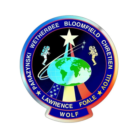 STS 86 (NASA) Holographic STICKER Die-Cut Vinyl Decal 6 Inch Holographic - The Sticker Space