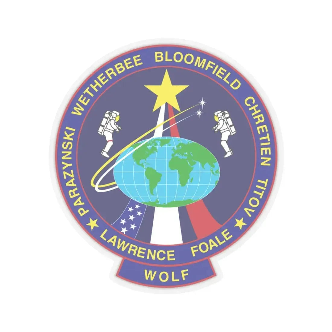 STS 86 (NASA) STICKER Vinyl Kiss-Cut Decal 3 Inch Transparent - The Sticker Space