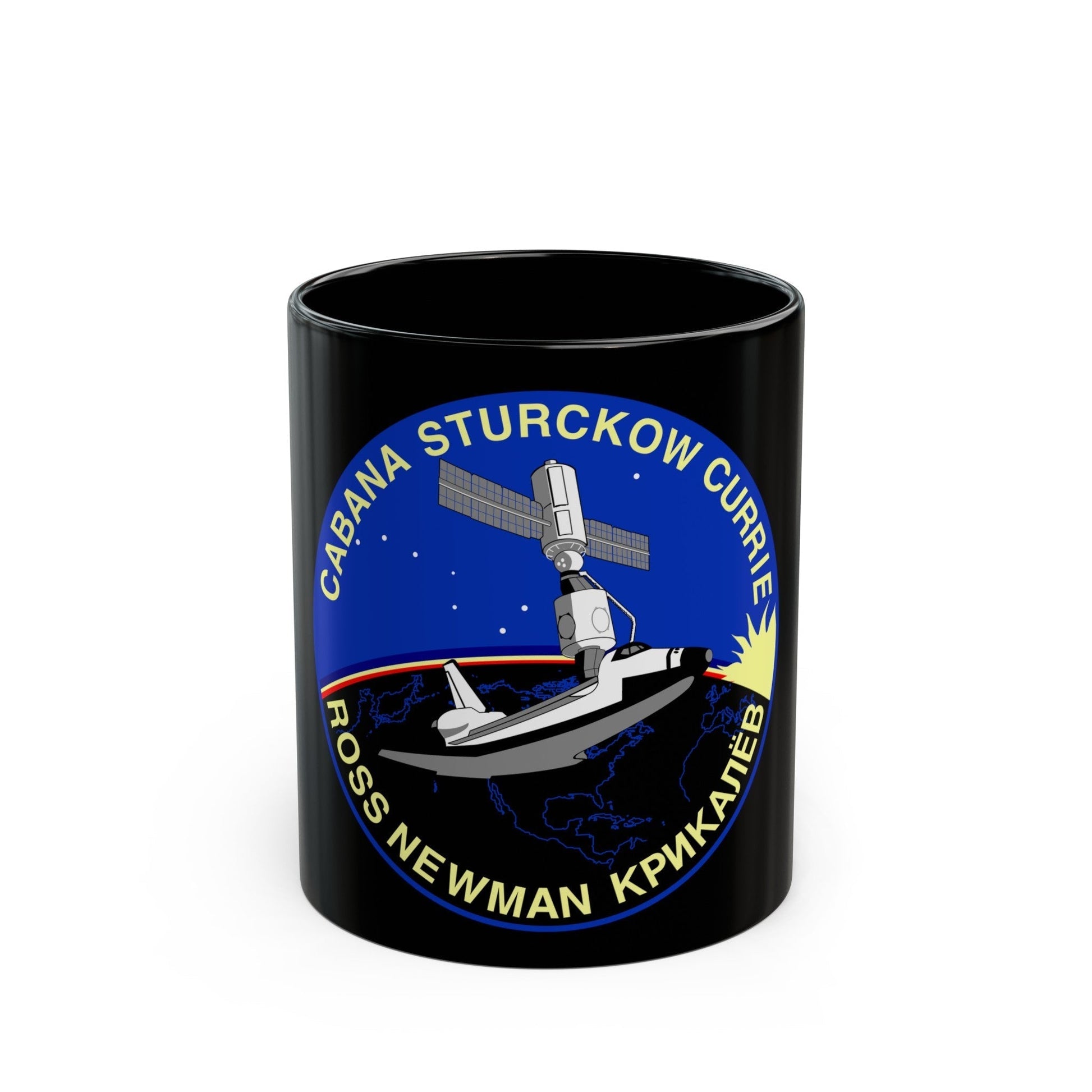 STS 88 (NASA) Black Coffee Mug-11oz-The Sticker Space