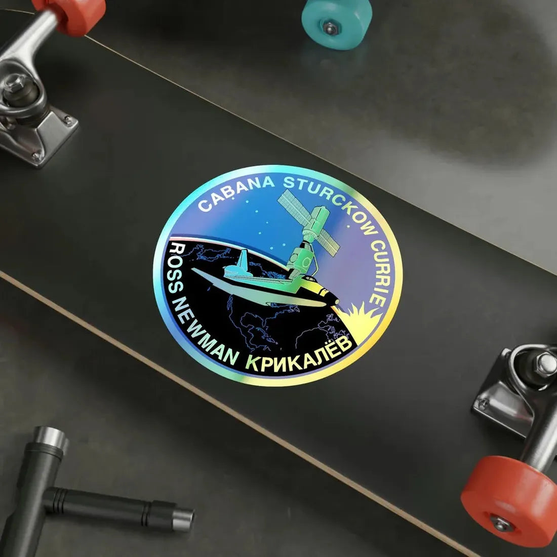 STS 88 (NASA) Holographic STICKER Die-Cut Vinyl Decal - The Sticker Space