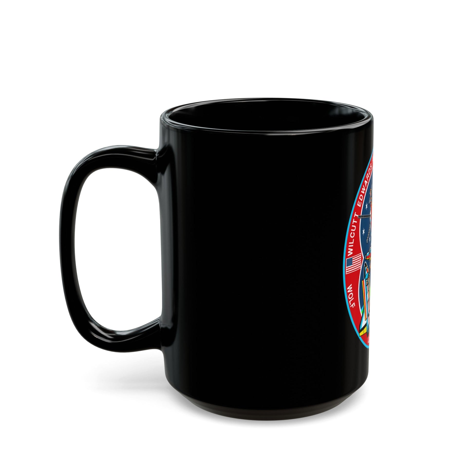 STS 89 (NASA) Black Coffee Mug-The Sticker Space