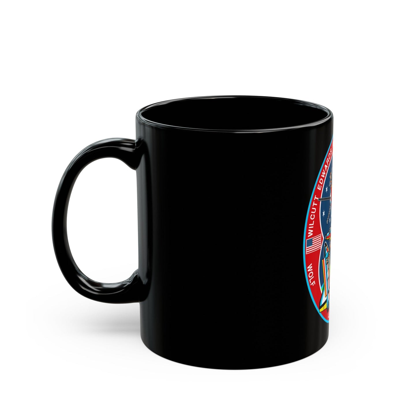 STS 89 (NASA) Black Coffee Mug-The Sticker Space