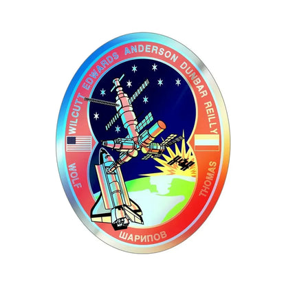 STS 89 (NASA) Holographic STICKER Die-Cut Vinyl Decal 6 Inch Holographic - The Sticker Space