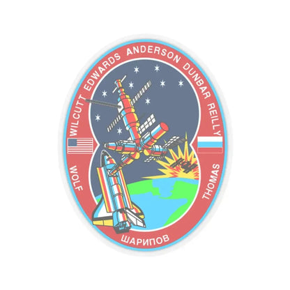 STS 89 (NASA) STICKER Vinyl Kiss-Cut Decal 2 Inch Transparent - The Sticker Space
