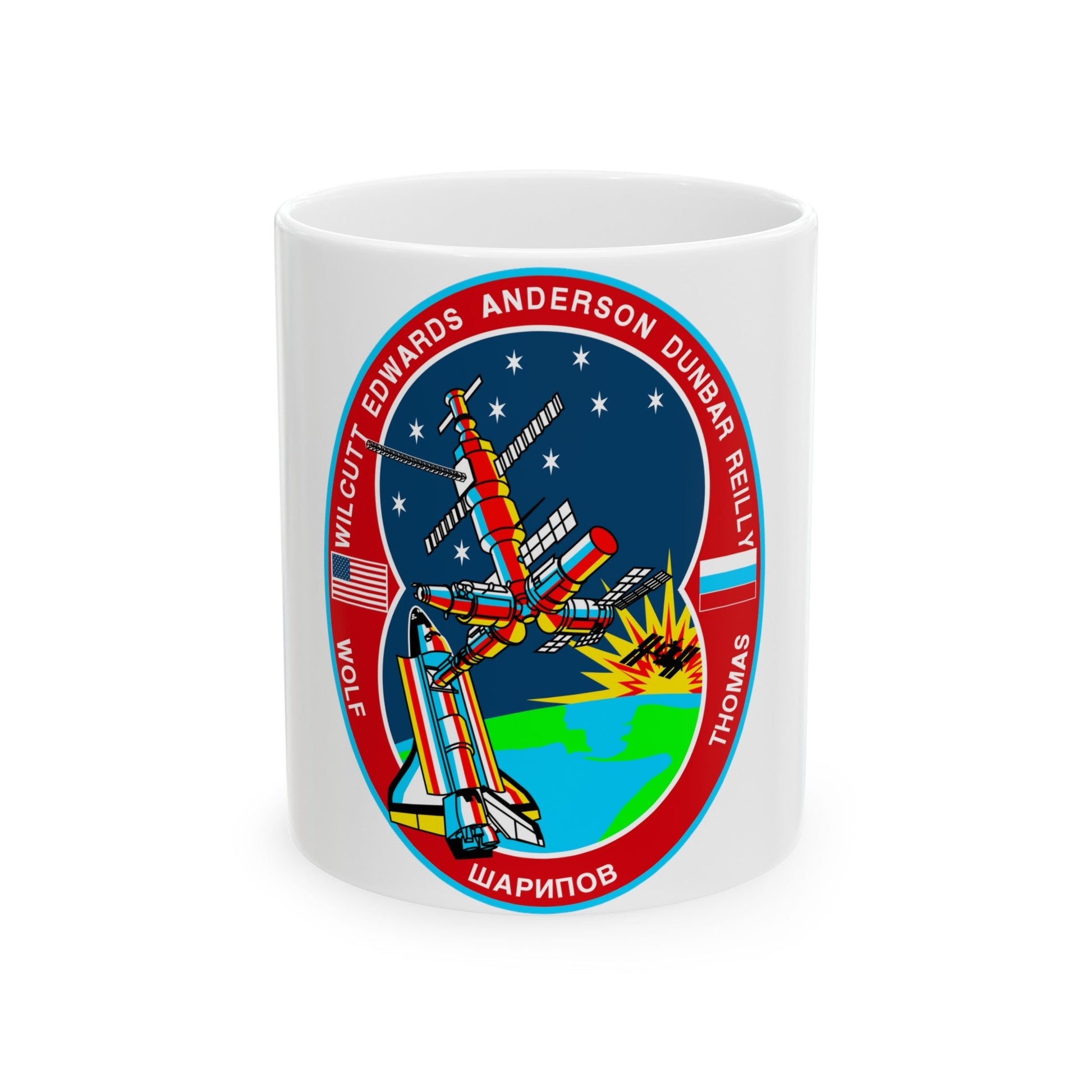 STS 89 (NASA) White Coffee Mug-11oz-The Sticker Space