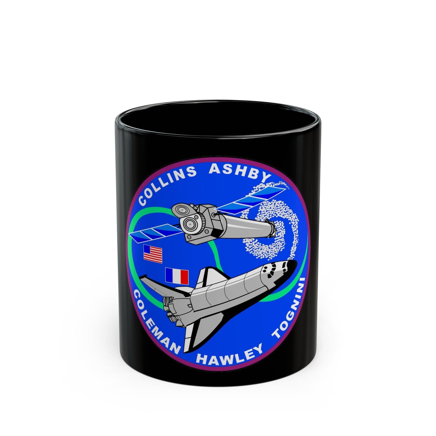 STS 93 (NASA) Black Coffee Mug-11oz-The Sticker Space