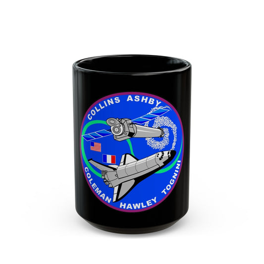 STS 93 (NASA) Black Coffee Mug-15oz-The Sticker Space