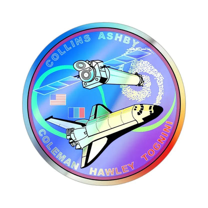 STS 93 (NASA) Holographic STICKER Die-Cut Vinyl Decal 2 Inch Holographic - The Sticker Space