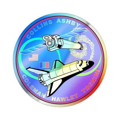 STS 93 (NASA) Holographic STICKER Die-Cut Vinyl Decal 3 Inch Holographic - The Sticker Space