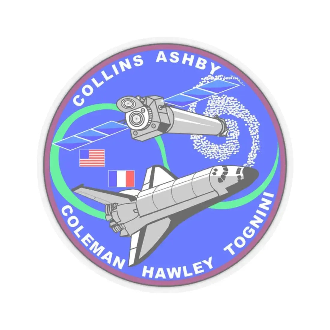 STS 93 (NASA) STICKER Vinyl Kiss-Cut Decal 2 Inch Transparent - The Sticker Space