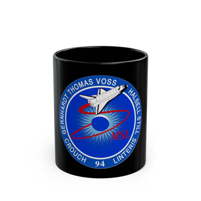 STS 94 (NASA) Black Coffee Mug-11oz-The Sticker Space