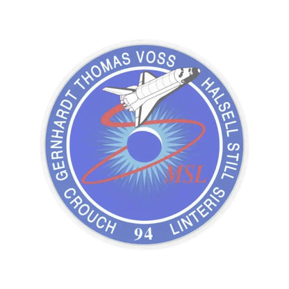 STS 94 (NASA) STICKER Vinyl Kiss-Cut Decal 3 Inch Transparent - The Sticker Space