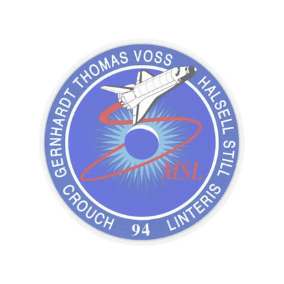 STS 94 (NASA) STICKER Vinyl Kiss-Cut Decal 6 Inch Transparent - The Sticker Space