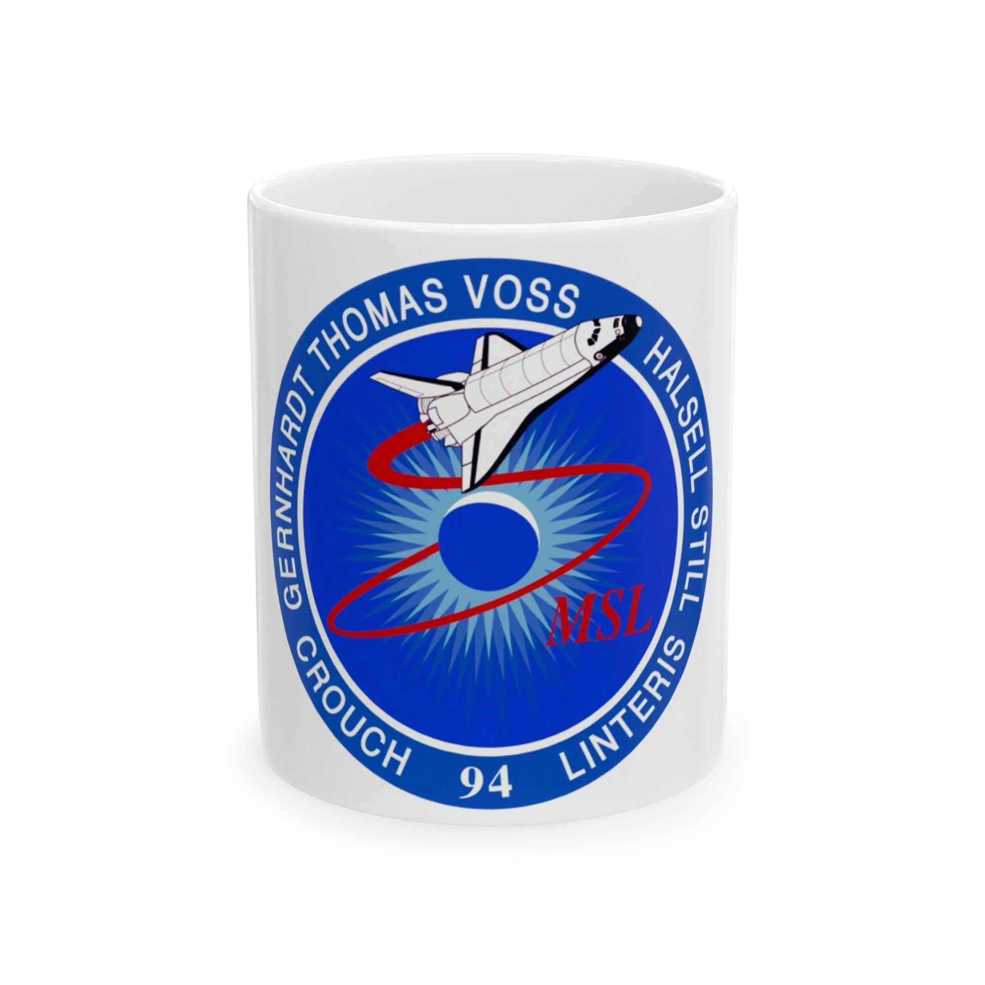 STS 94 (NASA) White Coffee Mug-11oz-The Sticker Space