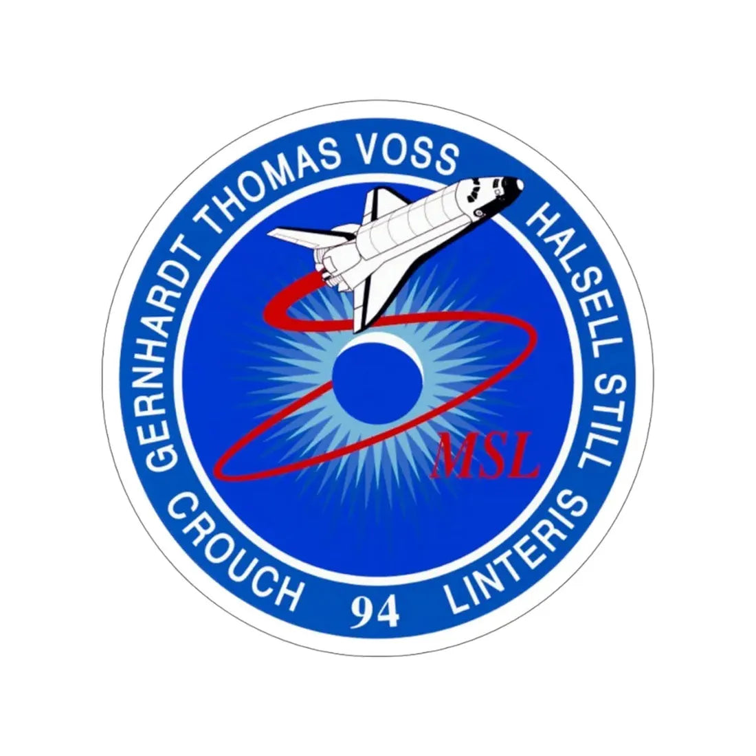 STS 94 Patch NASA STICKER Vinyl Die-Cut Decal 6 Inch - The Sticker Space