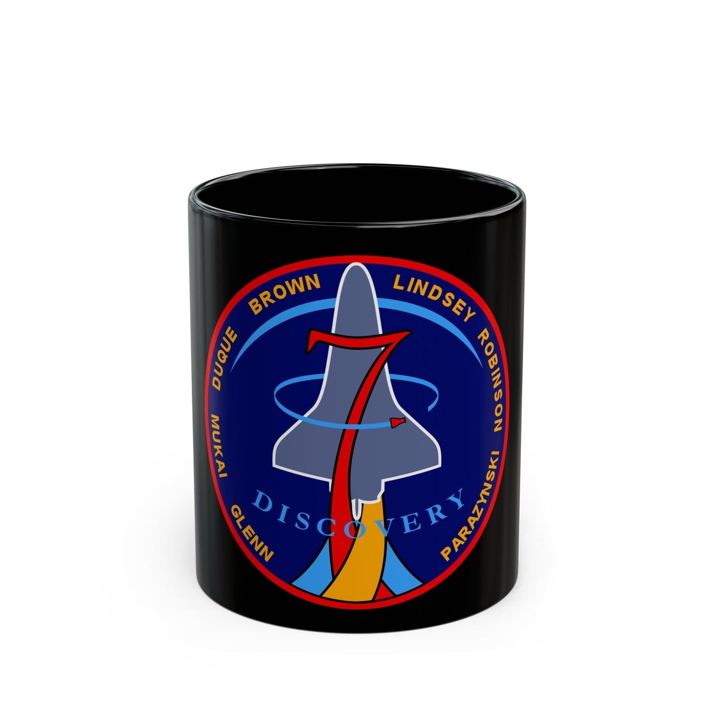 STS 95 (NASA) Black Coffee Mug-11oz-The Sticker Space