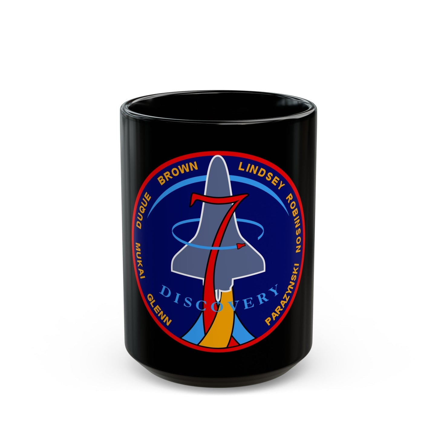 STS 95 (NASA) Black Coffee Mug-15oz-The Sticker Space