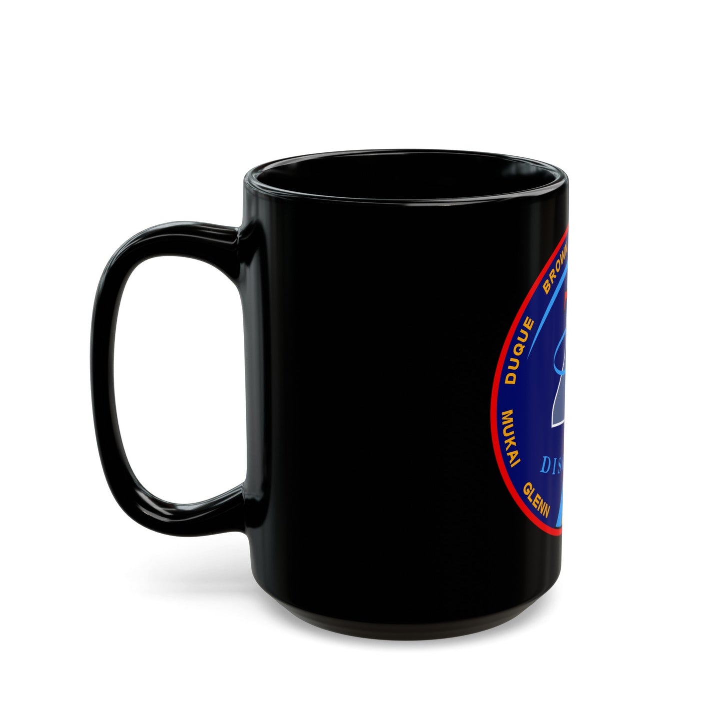 STS 95 (NASA) Black Coffee Mug-The Sticker Space