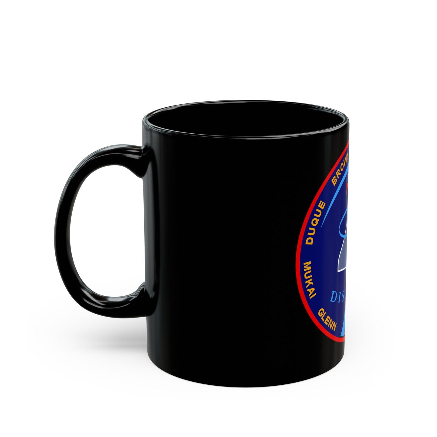 STS 95 (NASA) Black Coffee Mug-The Sticker Space