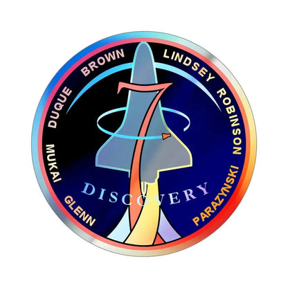 STS 95 (NASA) Holographic STICKER Die-Cut Vinyl Decal 5 Inch Holographic - The Sticker Space