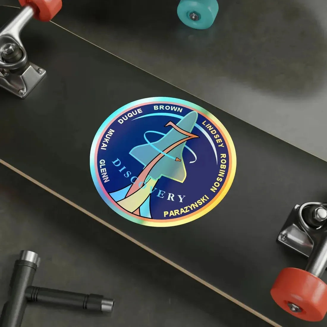 STS 95 (NASA) Holographic STICKER Die-Cut Vinyl Decal - The Sticker Space