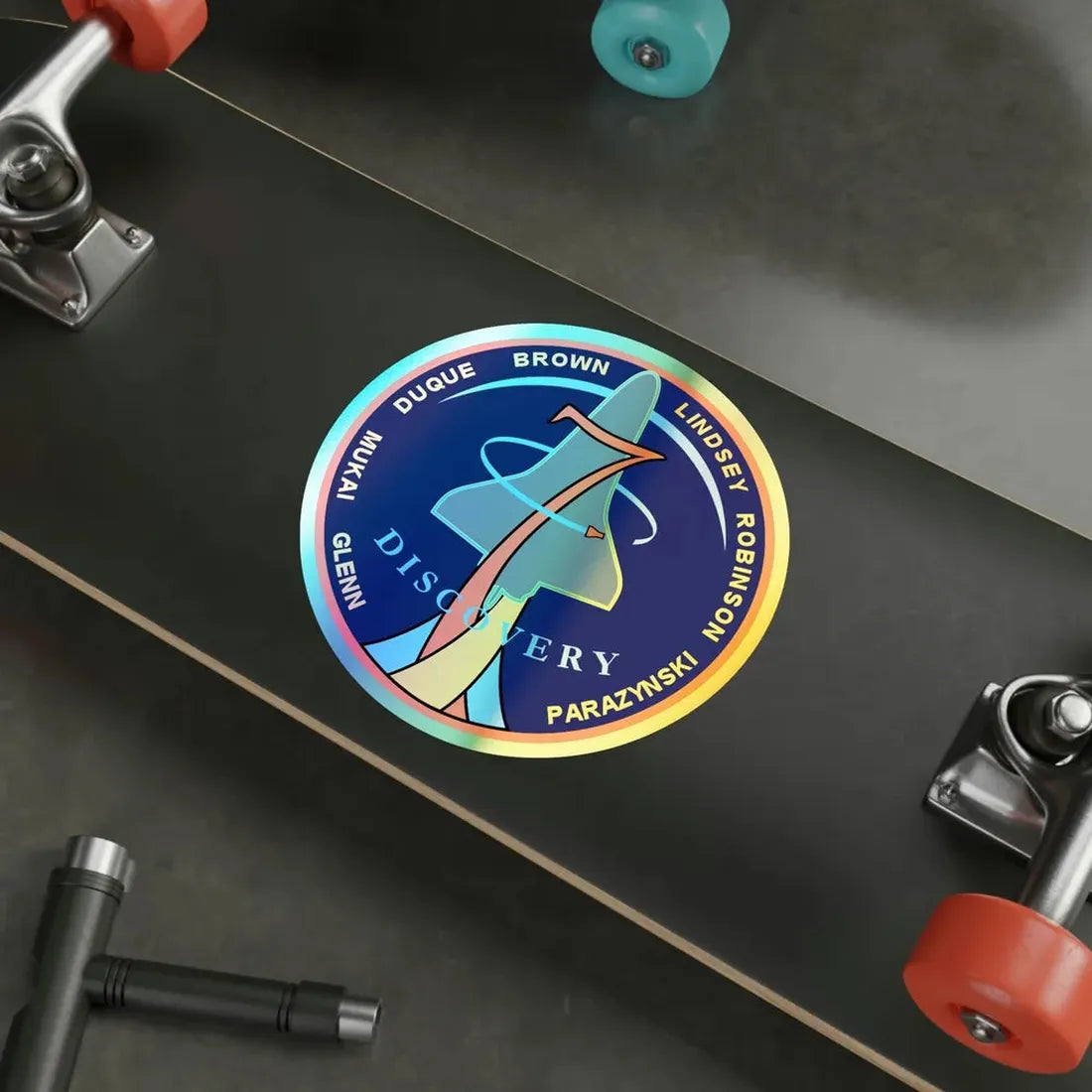 STS 95 (NASA) Holographic STICKER Die-Cut Vinyl Decal - The Sticker Space