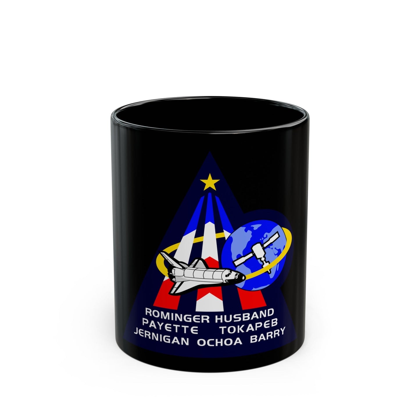 STS 96 (NASA) Black Coffee Mug-11oz-The Sticker Space